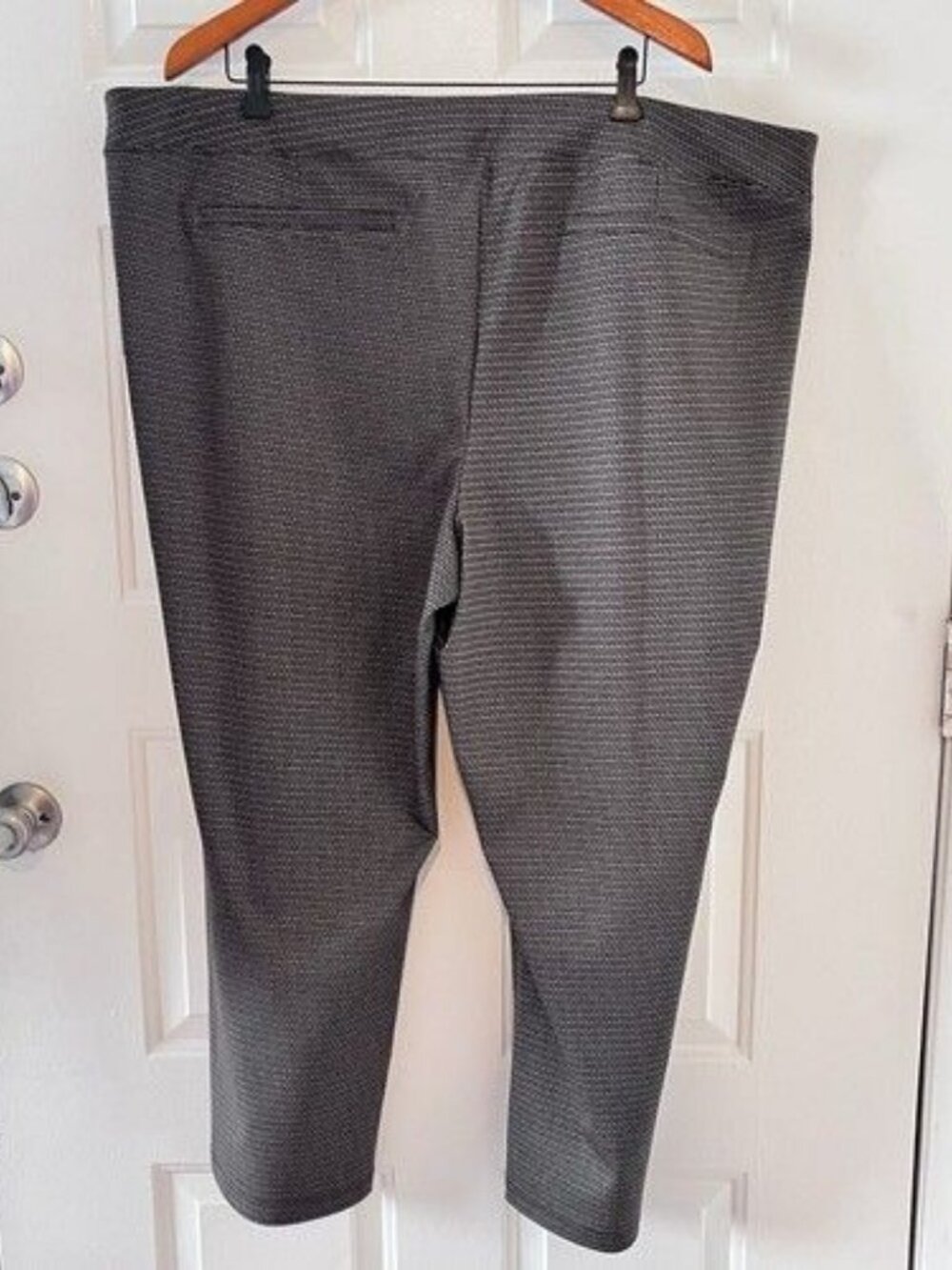 NEW‎ Madison Grey Pull On Pants Elastic Waist Size 3X Brown Houndstooth Plaid - Picture 7 of 10